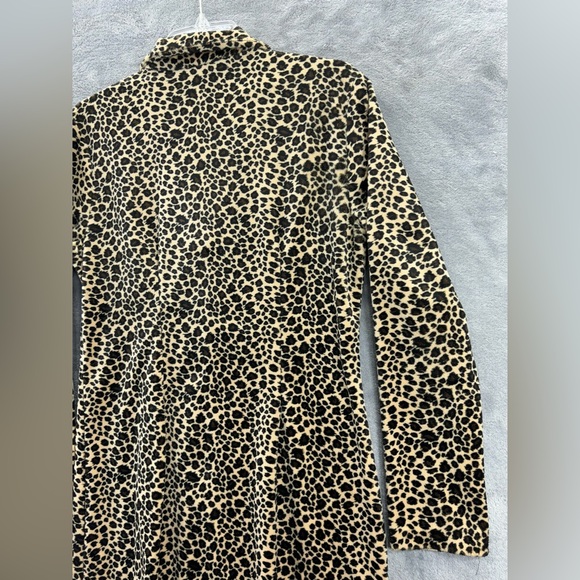 VTG Entrancy Leopard Button Shirt Teddy Jacket Lightweight USA Small Y2K 80s 90s - Picture 15 of 16
